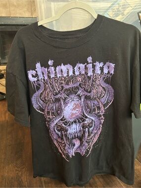Chimaira You’re everything I despise black Tee with Purple Skull & Horn Graphic